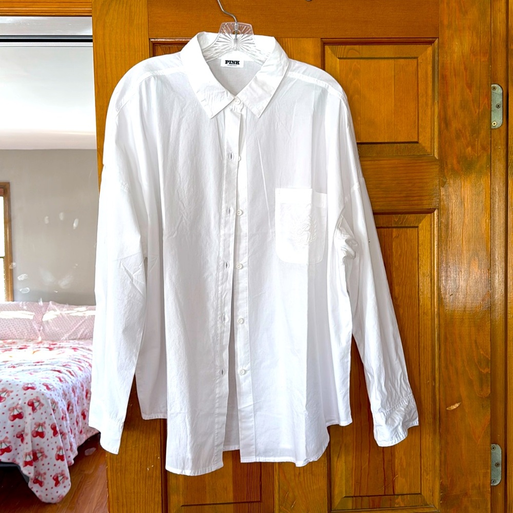 Victoria Secret PINK, button up shirt, oversized